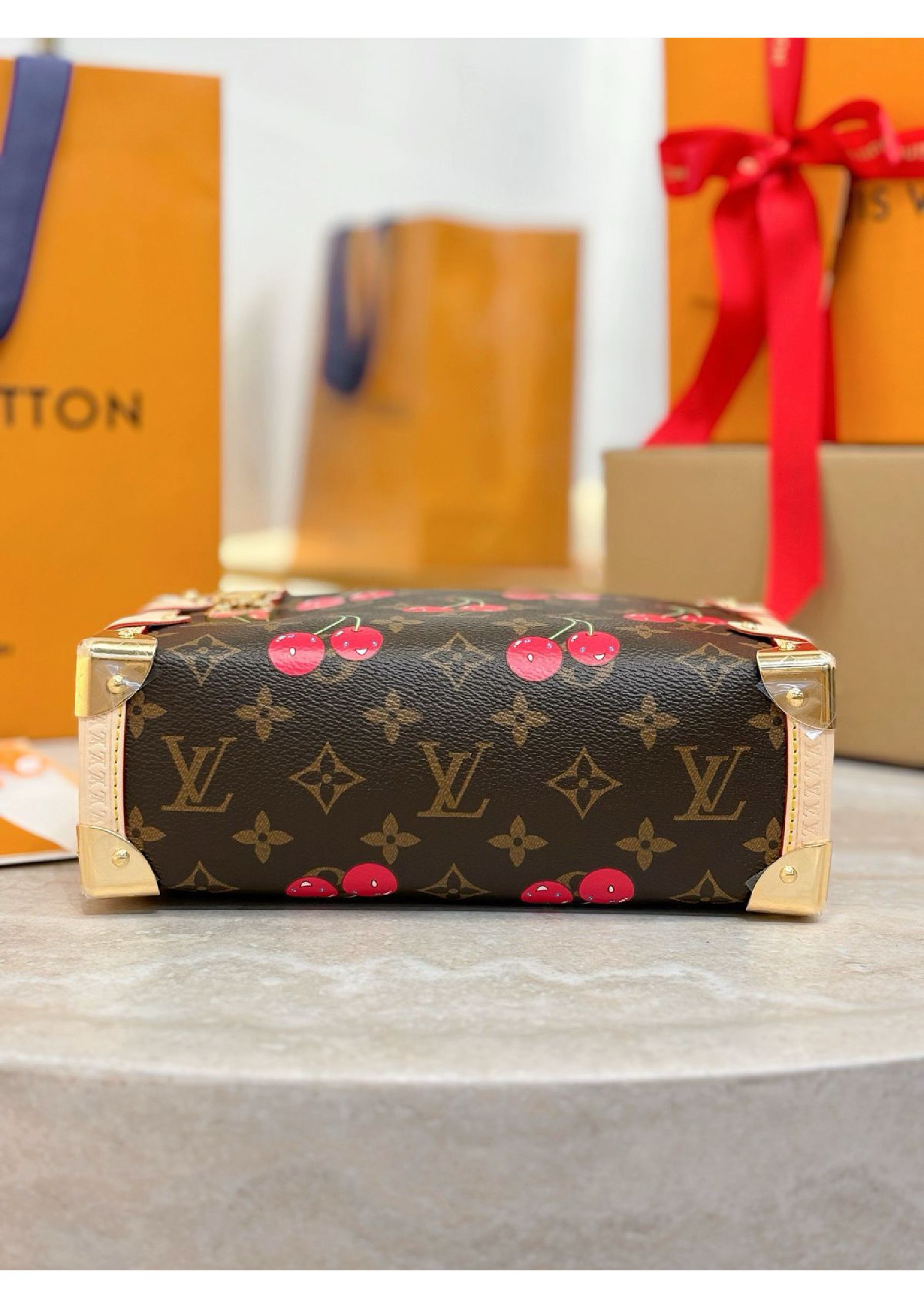 Louis Vuitton denim cherry bag